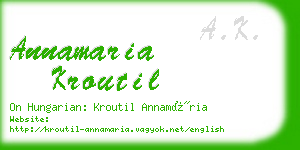 annamaria kroutil business card